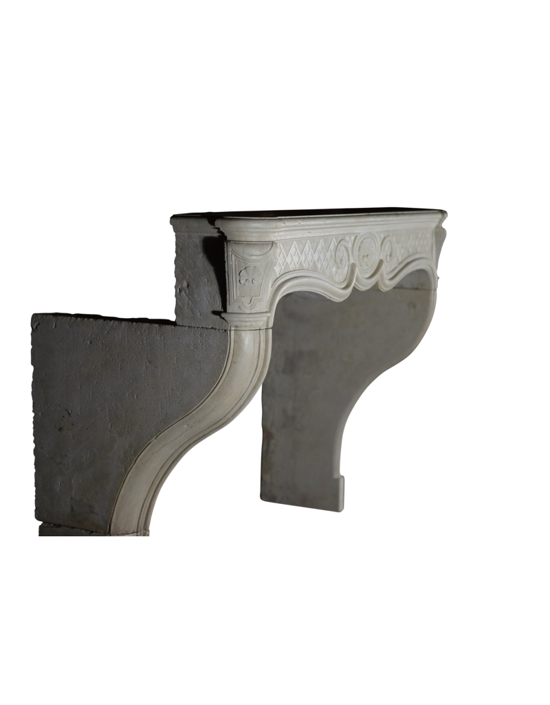 Traditional French Limestone Antique Fireplace Surround