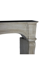 Classic French Limestone Fireplace