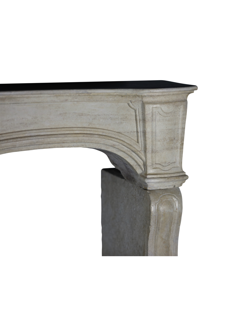 Classic French Limestone Fireplace