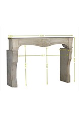 Classic French Limestone Fireplace