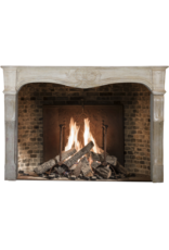 Classic French Limestone Fireplace