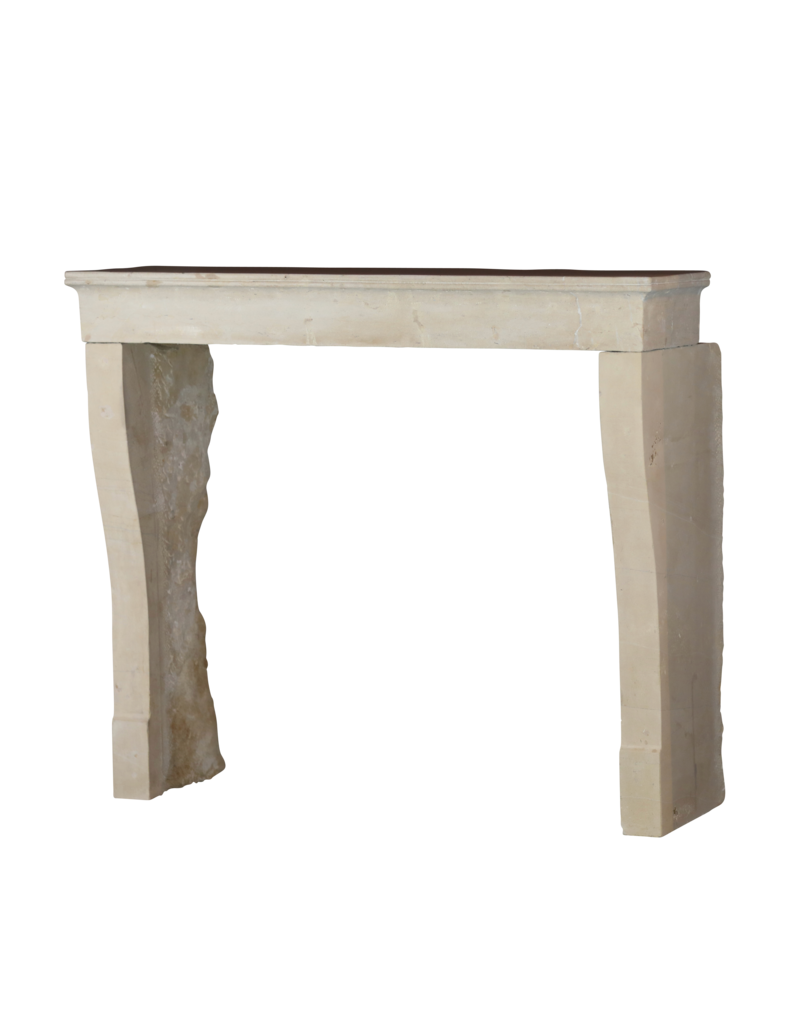 French Rustic Limestone Fireplace Mantle