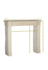 Maison Leon Van den Bogaert Classic Chic Beige Limestone Fireplace