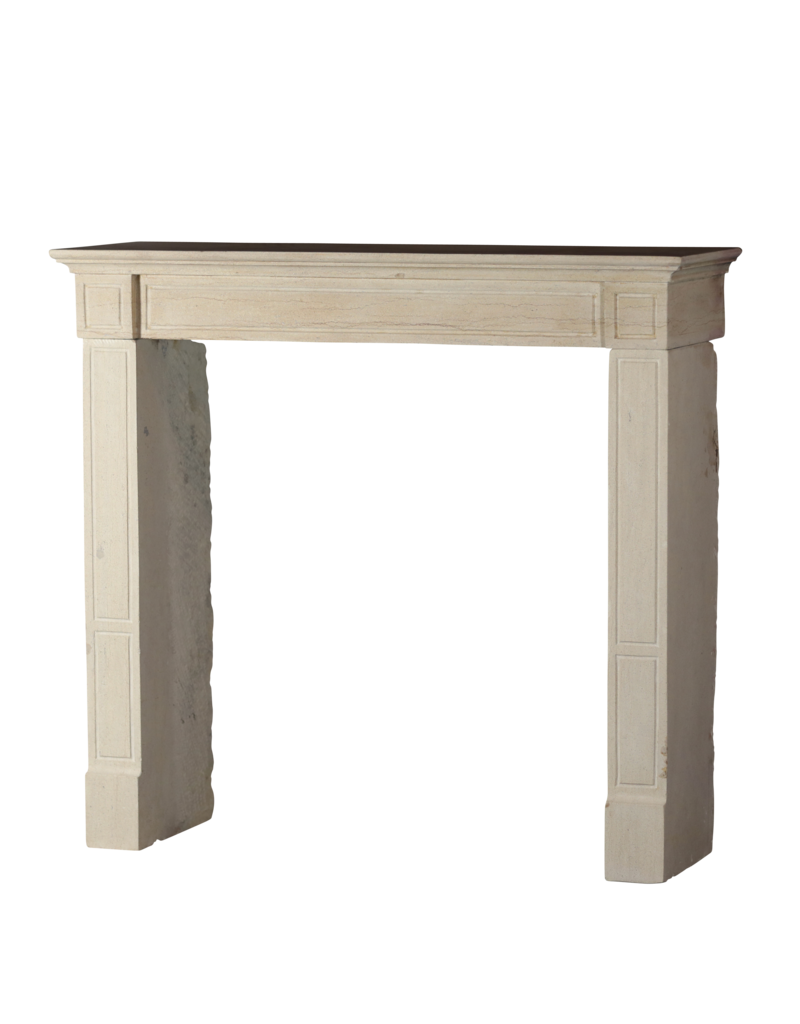 Classic Chic Beige Limestone Fireplace