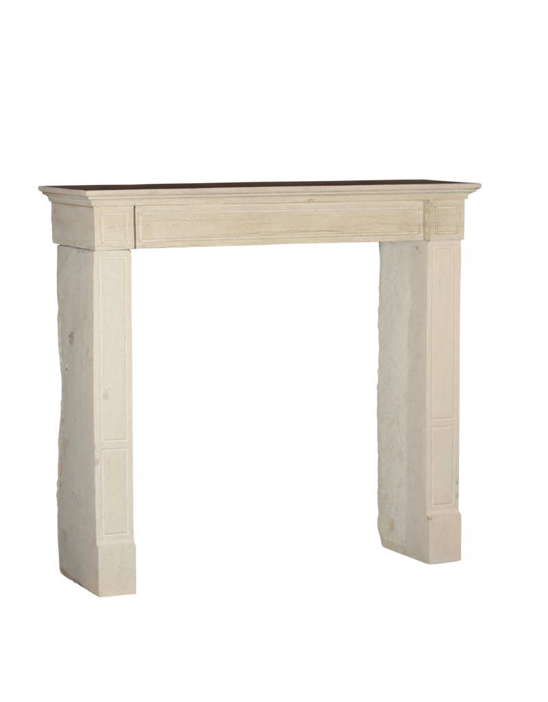 Classic Chic Beige Limestone Fireplace