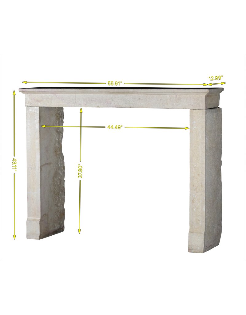 Traditional French Style Stone Fireplace