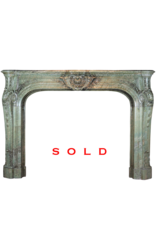 Grand Green Marble 19Th Century Antique Fireplace Surround