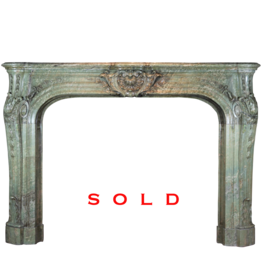 Grand Green 19Th Century Marble Fireplace Surround