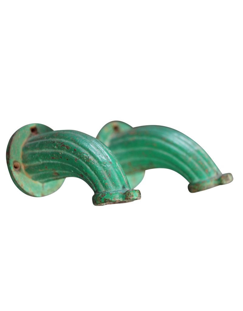 Maison Leon Van den Bogaert  Unique Pair of  Simple Antique Water Spout In Cast Iron