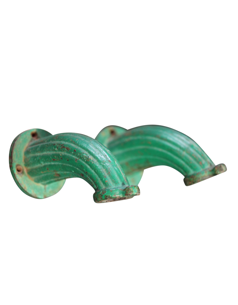 Maison Leon Van den Bogaert  Unique Pair of  Simple Antique Water Spout In Cast Iron