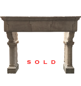 French Grand Country Limestone Fireplace Surround