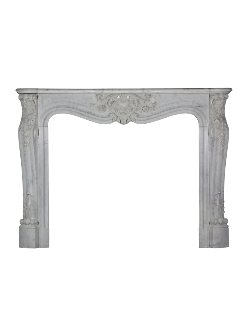 Classic White Carrara Marble Fireplace