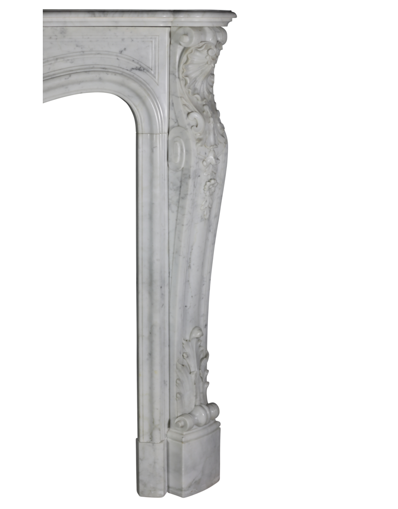 Classic White Carrara Marble Fireplace