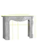 Classic White Carrara Marble Fireplace