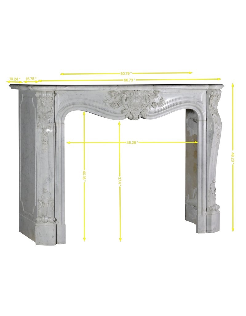 Maison Leon Van den Bogaert Klassieke Witte Carrara Marmeren Ombouw Schouw