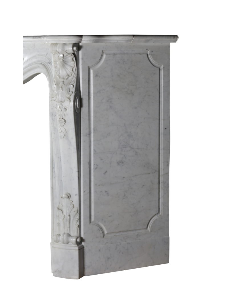 Classic White Carrara Marble Fireplace