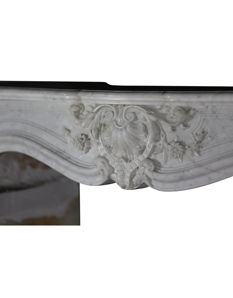 Classic White Carrara Marble Fireplace