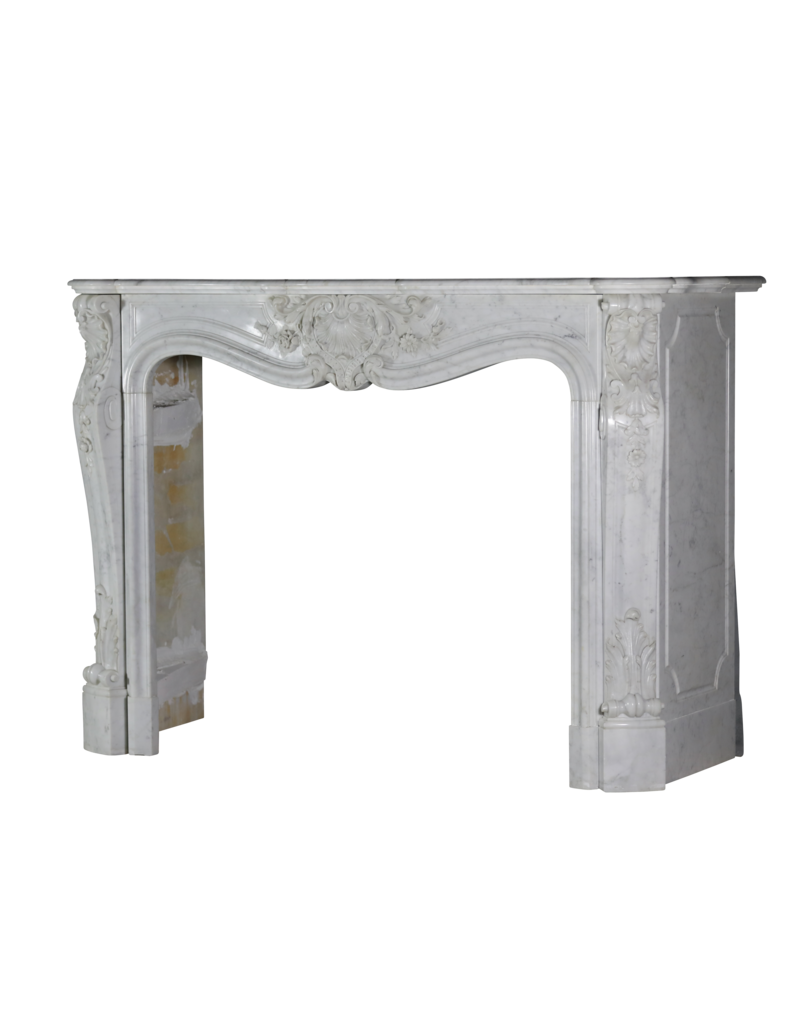 Classic White Carrara Marble Fireplace