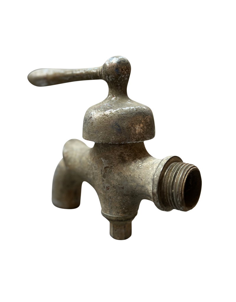 Maison Leon Van den Bogaert Vintage-Wasserhahn aus massivem Stahl