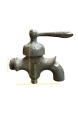 Maison Leon Van den Bogaert Vintage-Wasserhahn aus massivem Stahl