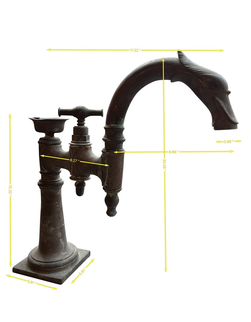 Phenomenal French Vintage Brass Watertap