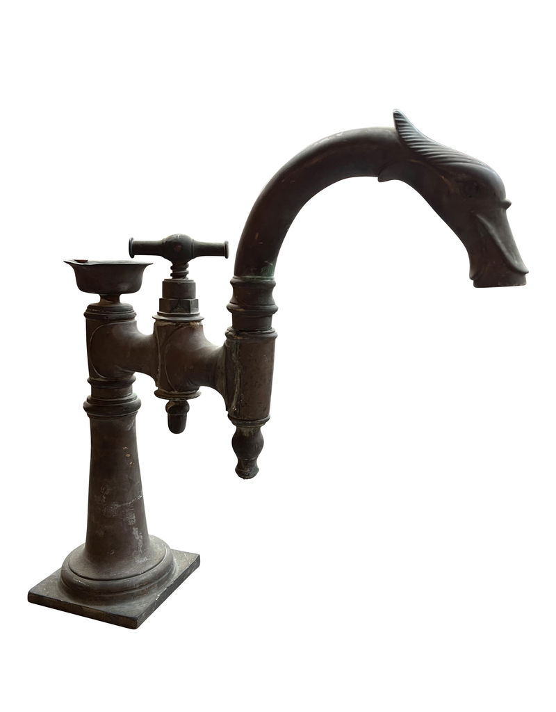 Phänomenaler französischer Vintage-Wasserhahn aus Messing