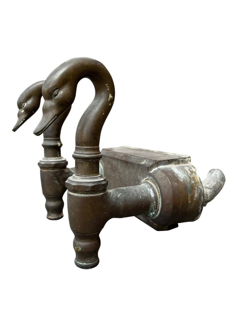 Maison Leon Van den Bogaert Paar luxuriöse französische Vintage-Wasserhähne mit Entenkopf
