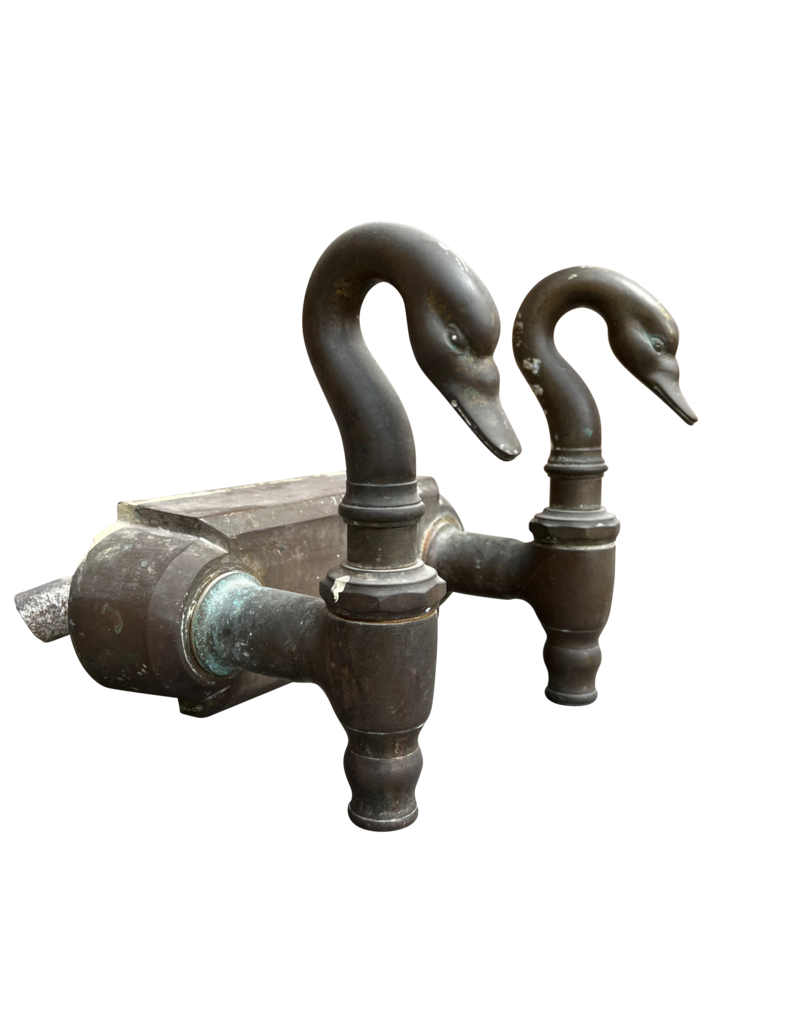 Maison Leon Van den Bogaert Paar luxuriöse französische Vintage-Wasserhähne mit Entenkopf