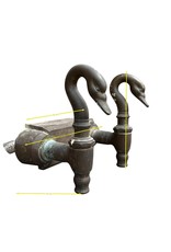 Maison Leon Van den Bogaert Paar luxuriöse französische Vintage-Wasserhähne mit Entenkopf