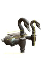 Maison Leon Van den Bogaert Paar luxuriöse französische Vintage-Wasserhähne mit Entenkopf