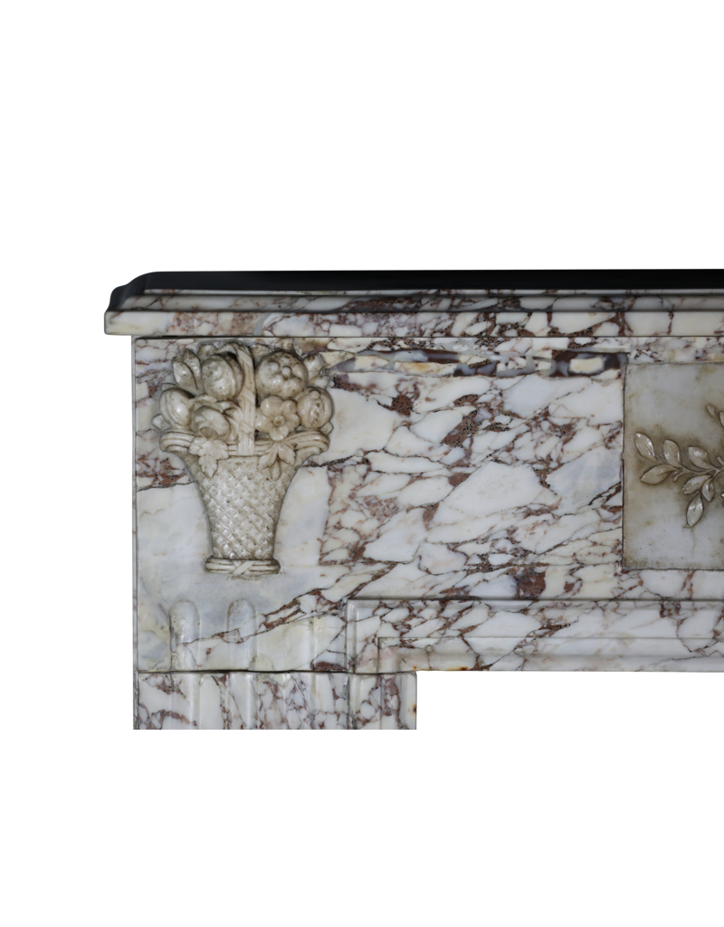 The Antique Fireplace Bank Phänomenaler antiker Kamin aus Breccia-Marmor