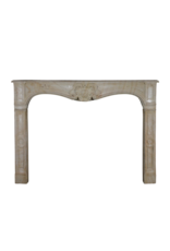 Classic French Limestone Fireplace