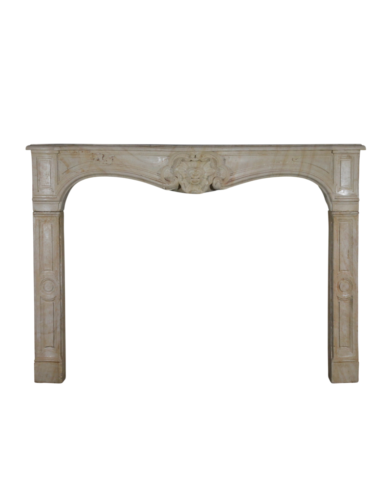 Classic French Limestone Fireplace