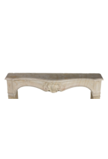 Classic French Limestone Fireplace