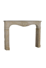 Classic French Limestone Fireplace