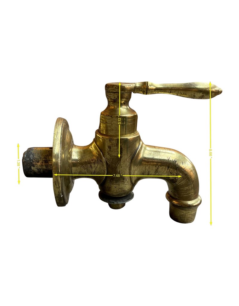 Maison Leon Van den Bogaert Vintage Massieve Waterkraan In Messing
