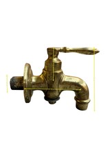 Vintage Solid Watertap In Oxidised Brass - The Antique Fireplace Bank