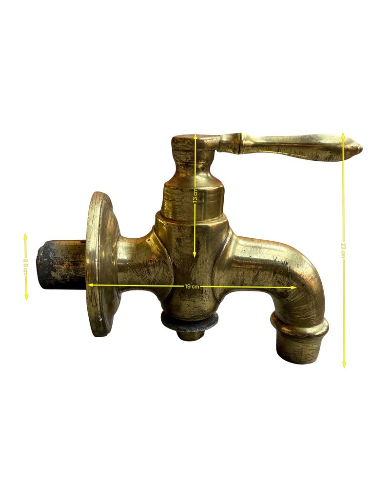 Maison Leon Van den Bogaert Robinet D'eau Massif Vintage En Laiton
