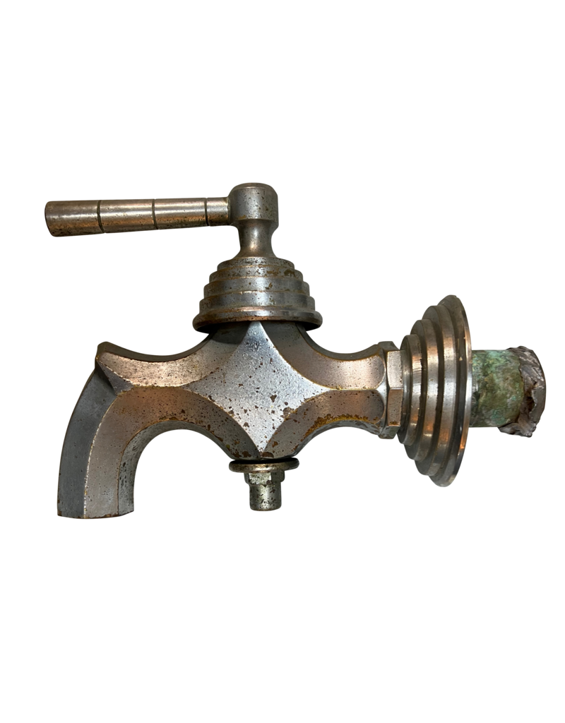 Maison Leon Van den Bogaert Feiner französischer Vintage-Wasserhahn aus Stahl