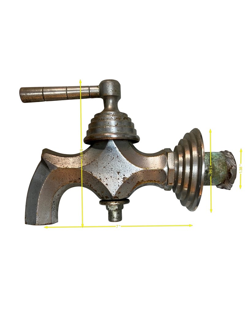 Maison Leon Van den Bogaert Feiner französischer Vintage-Wasserhahn aus Stahl