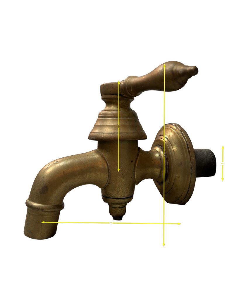 Maison Leon Van den Bogaert Massiver Vintage-Wasserhahn aus oxidiertem Messing