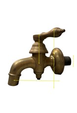 Maison Leon Van den Bogaert Vintage Massieve Waterkraan Van Geoxideerd Messing