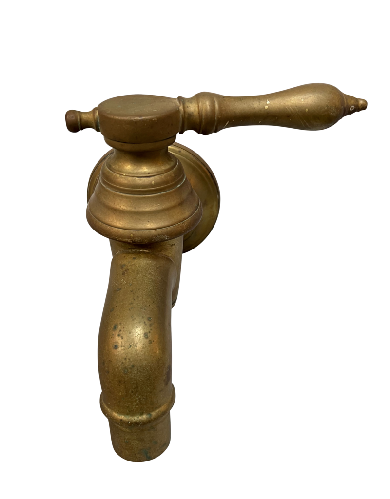 Vintage Solid Watertap In Oxidised Brass