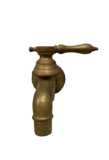 Maison Leon Van den Bogaert Vintage Massieve Waterkraan Van Geoxideerd Messing