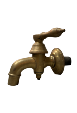 Maison Leon Van den Bogaert Vintage Massieve Waterkraan Van Geoxideerd Messing