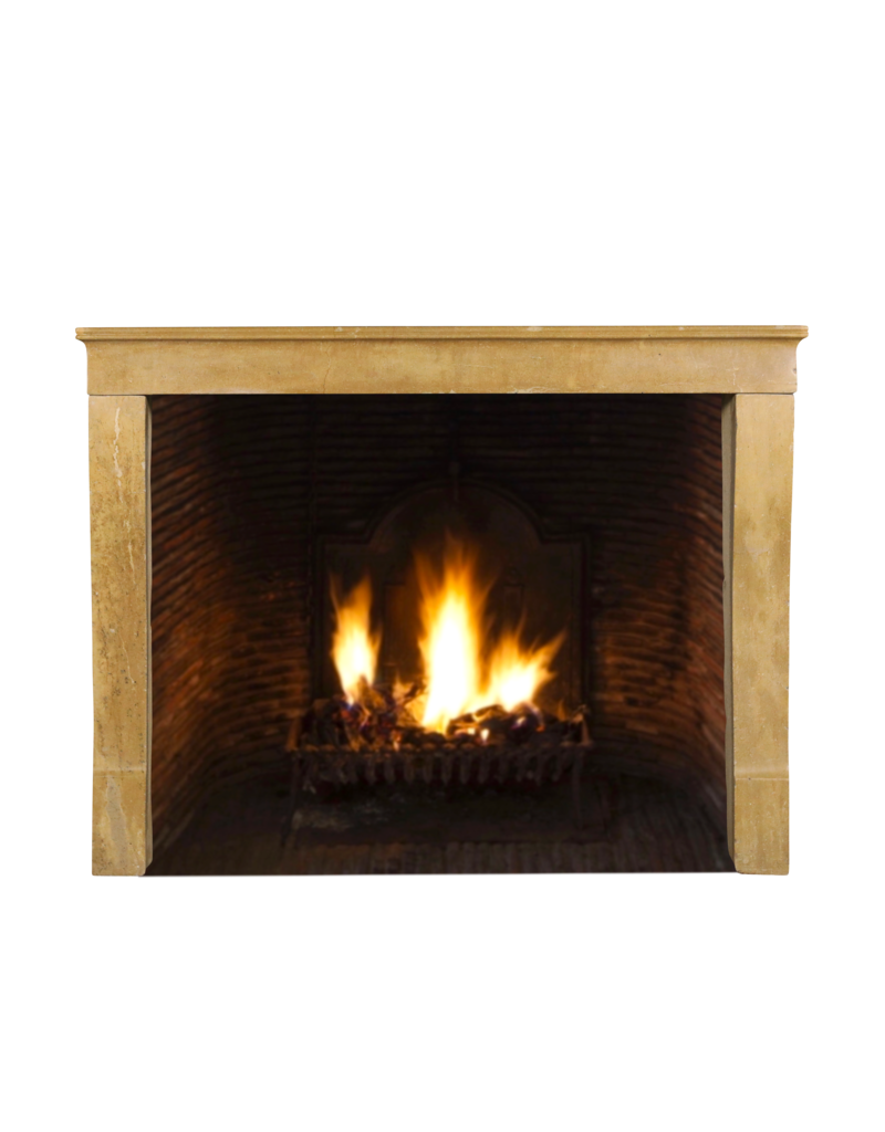 Maison Leon Van den Bogaert Elegant Antique French Stone Fireplace