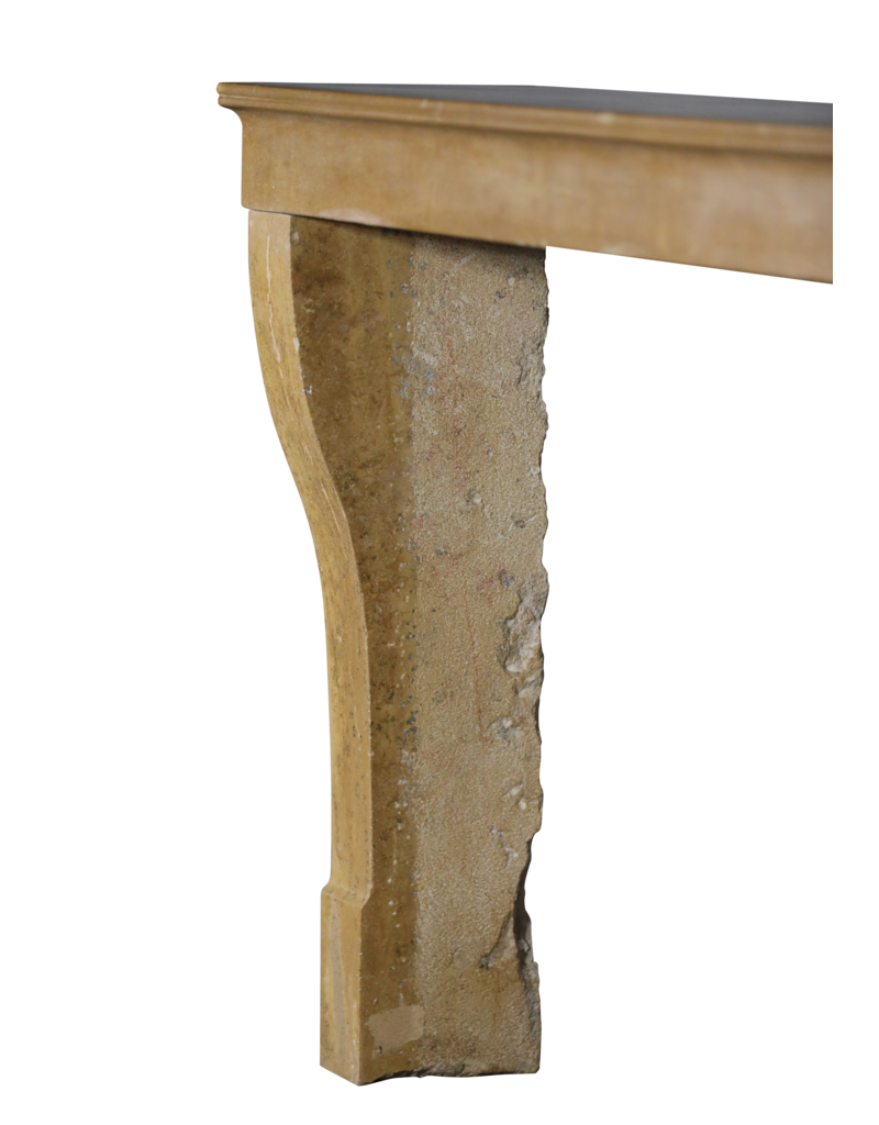 Maison Leon Van den Bogaert Elegant Antique French Stone Fireplace