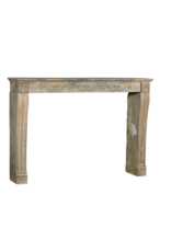 French Timeless Rustic Bicolor Stone Fireplace