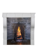 Vintage White Lime-Washed Fireplace