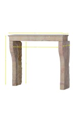 Maison Leon Van den Bogaert Elegant Antique French Stone Fireplace